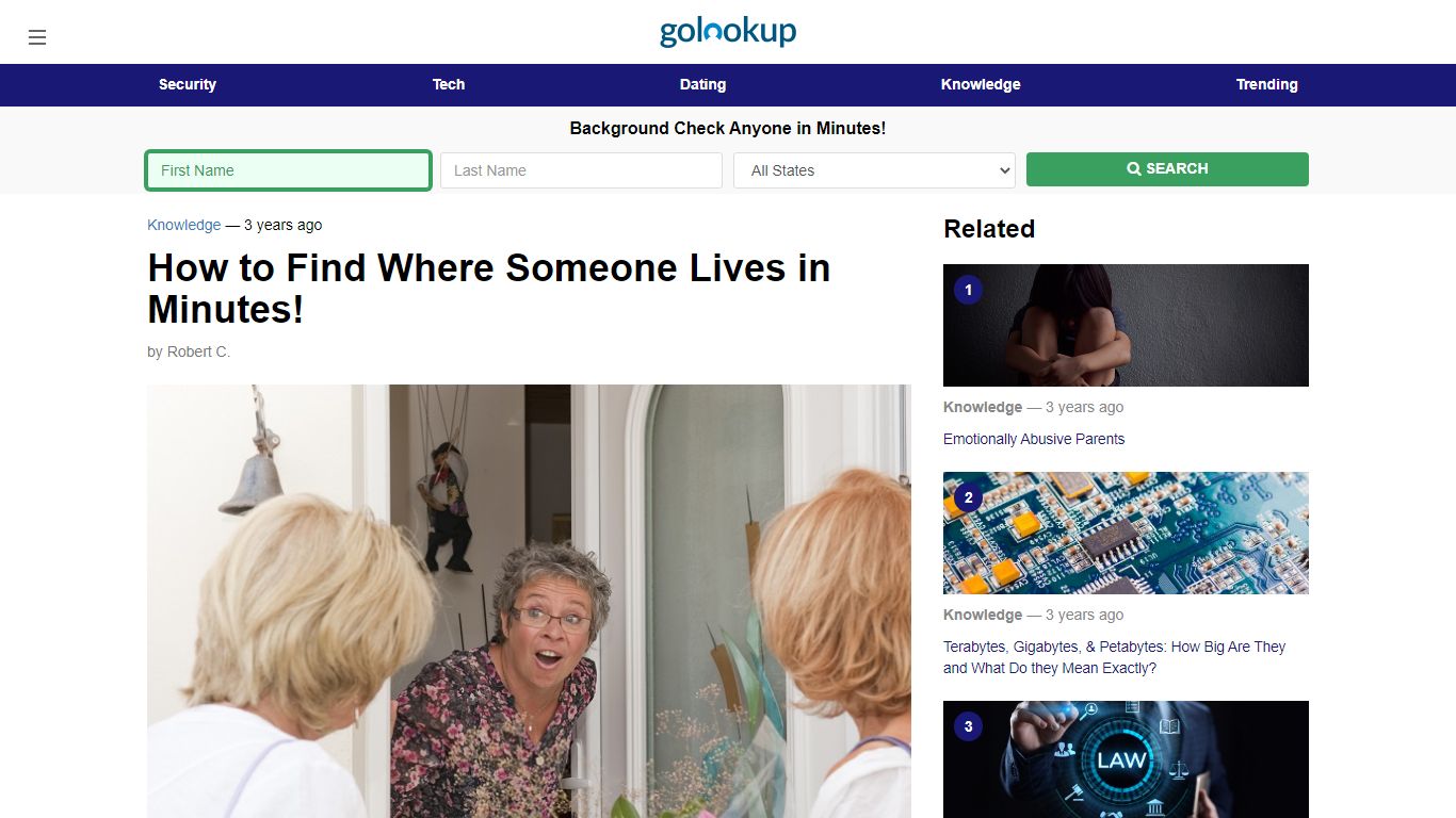 Find Where Someone Lives, Find Person Address, Find Someone ... - GoLookUp